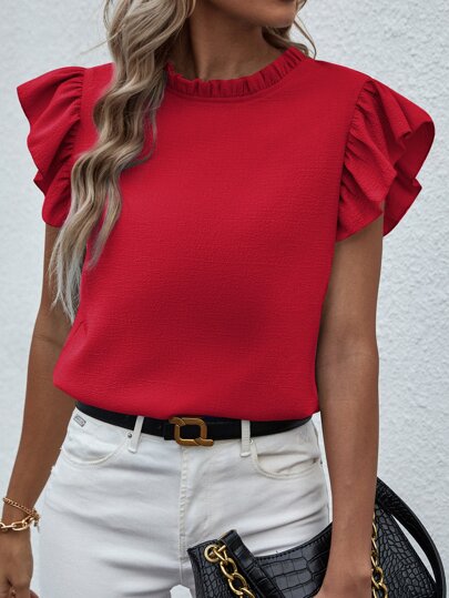 Blusa com manga borboleta