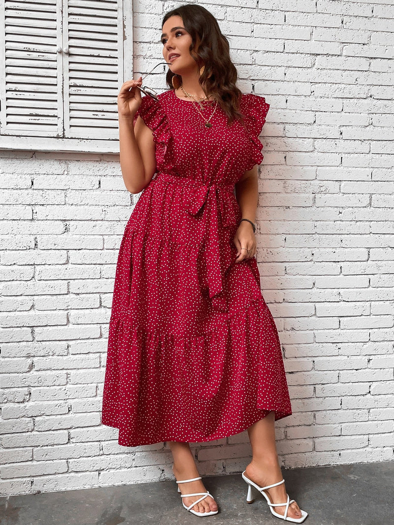 Vestido com babado - Plus size