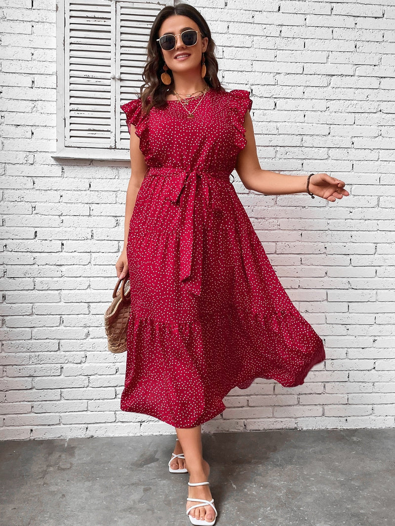 Vestido com babado - Plus size