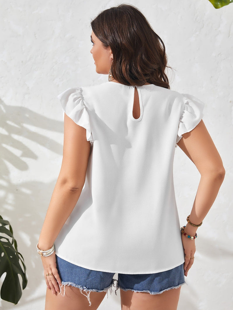 Blusa com decote em renda