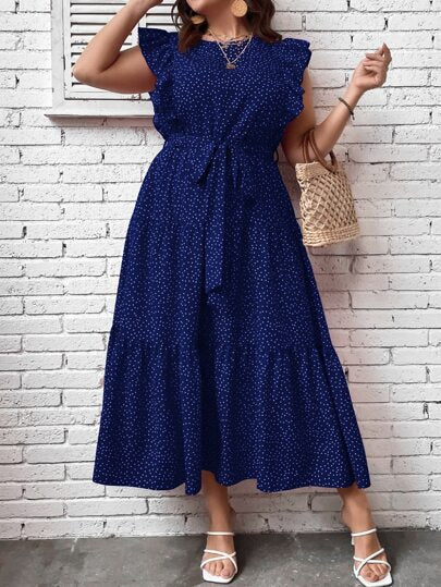 Vestido com babado - Plus size