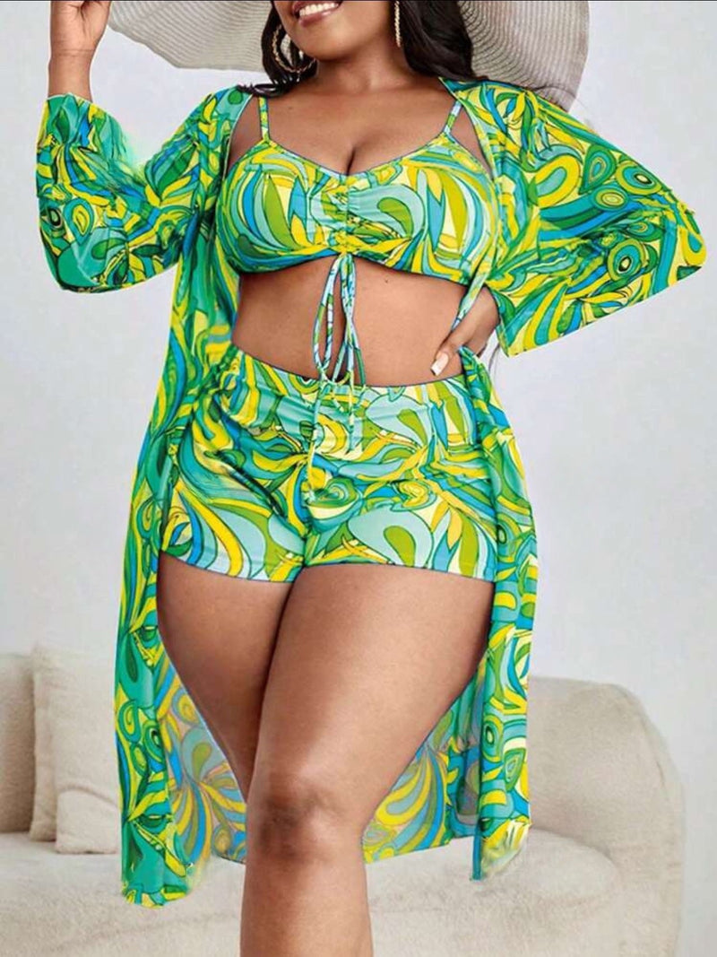 Kit Biquíni + Saída de praia - Plus size