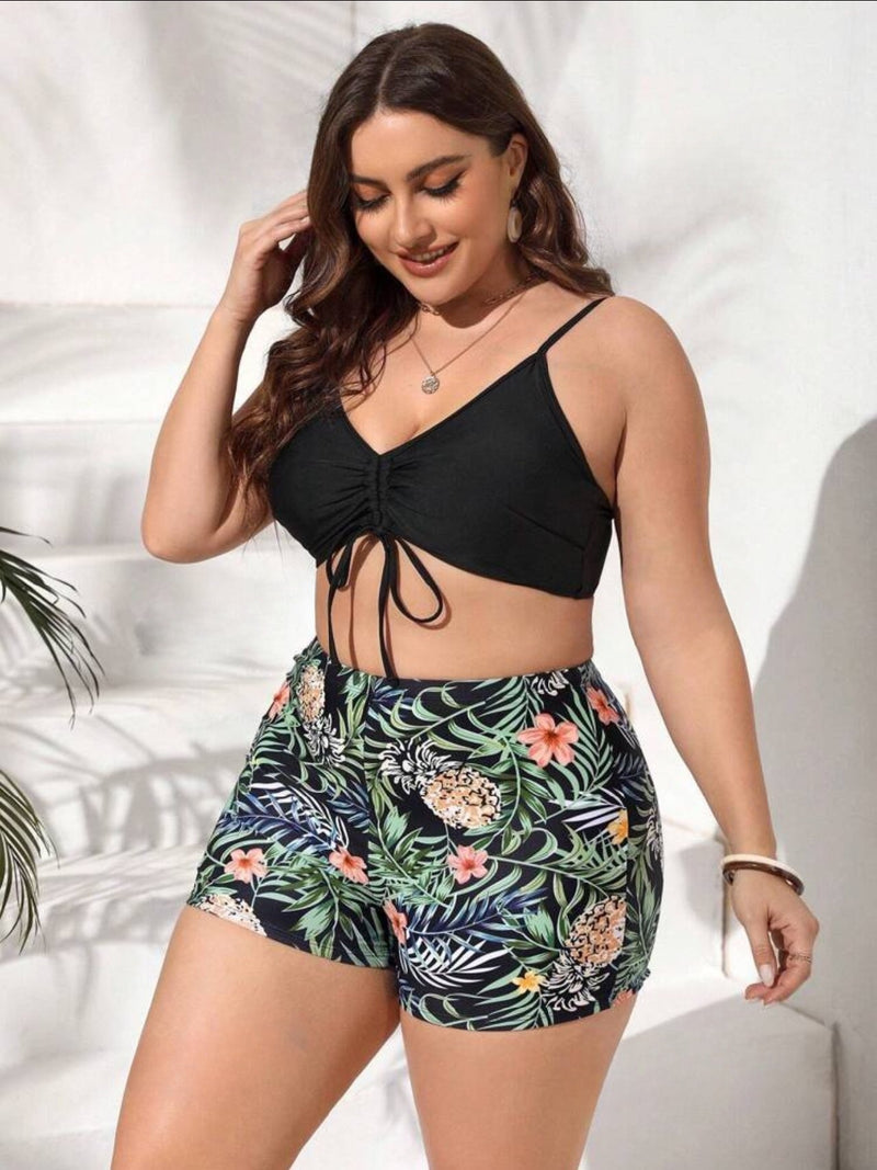 kit Maiô + Saída de praia - Plus size