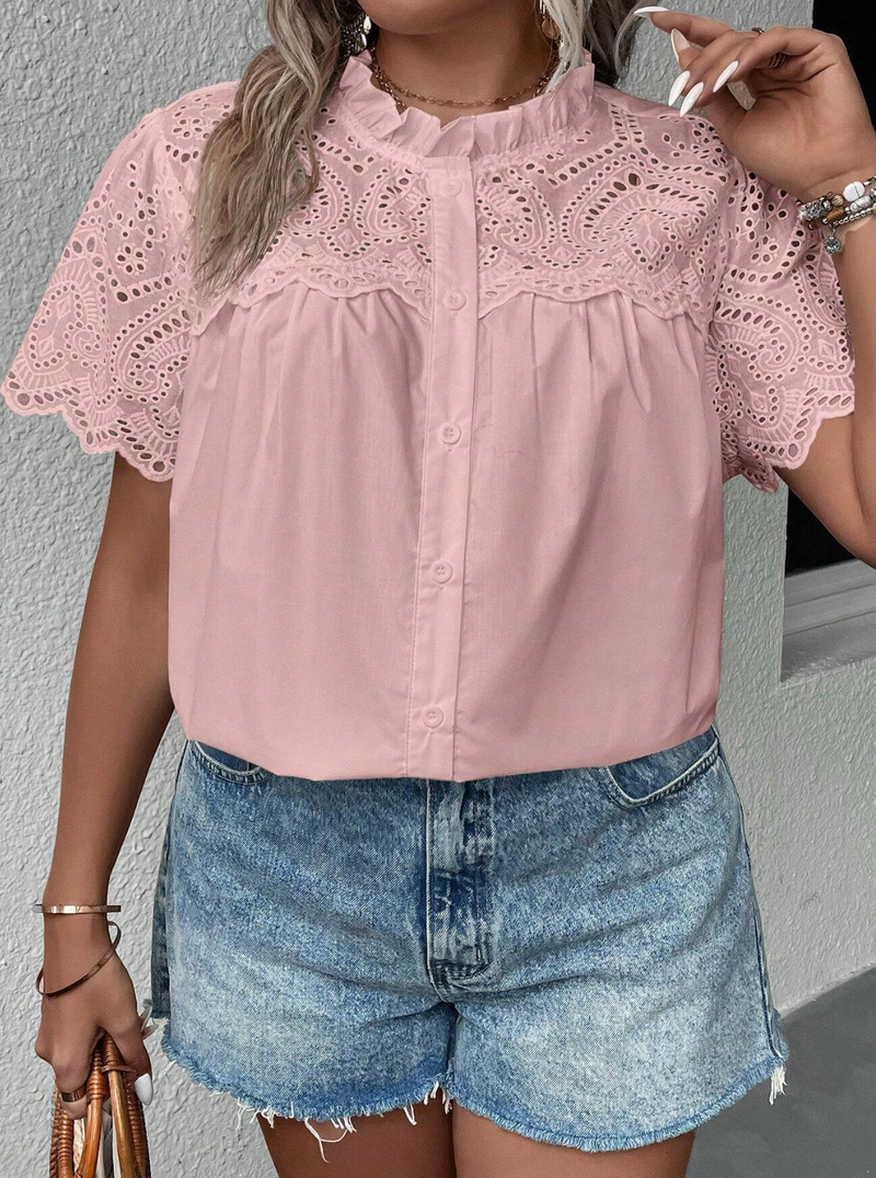 Blusa com detalhes em lese