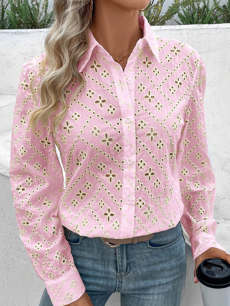 Camisa trabalhada em lese