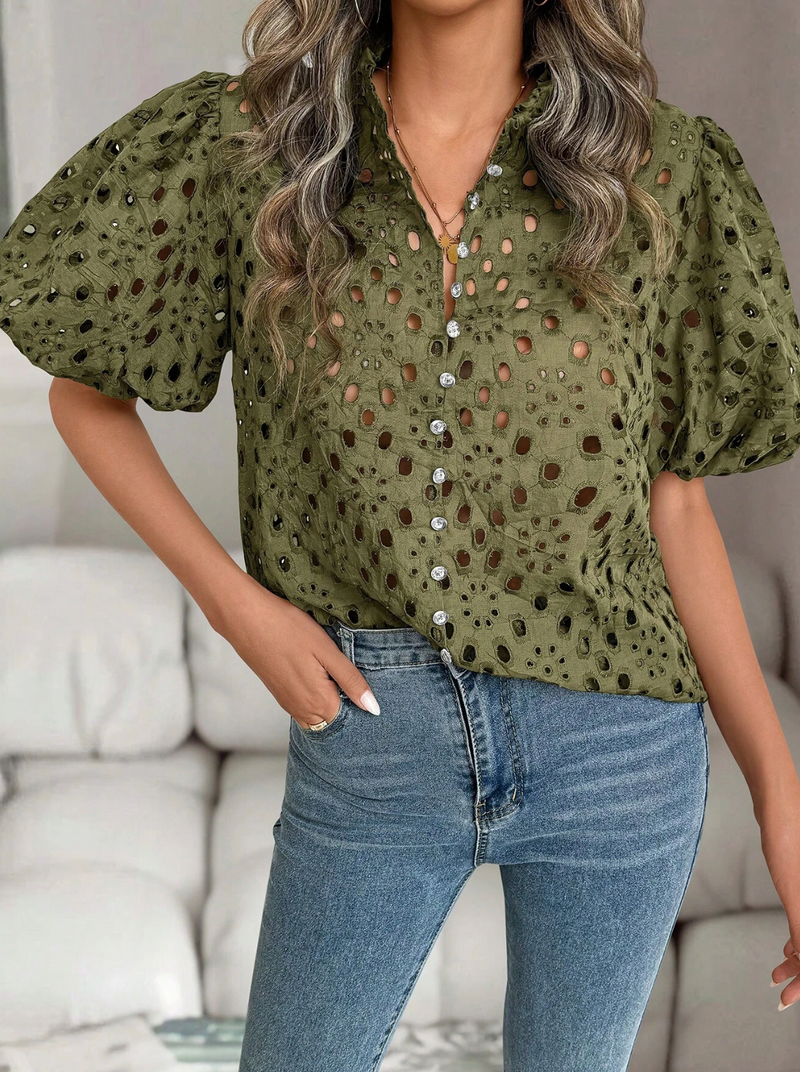 Blusa de lese com botões