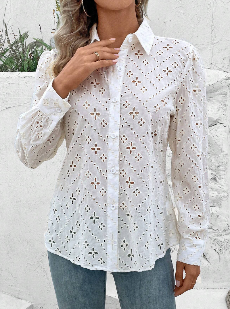 Camisa trabalhada em lese