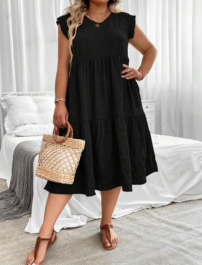 Vestido com babados - Plus size