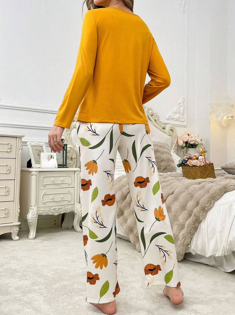 Pijama com calça estampado