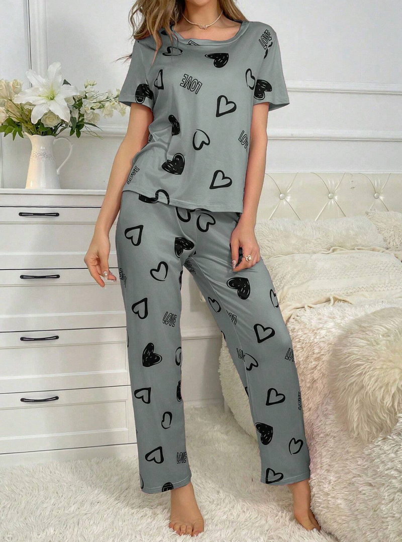 Pijama com calça estampado