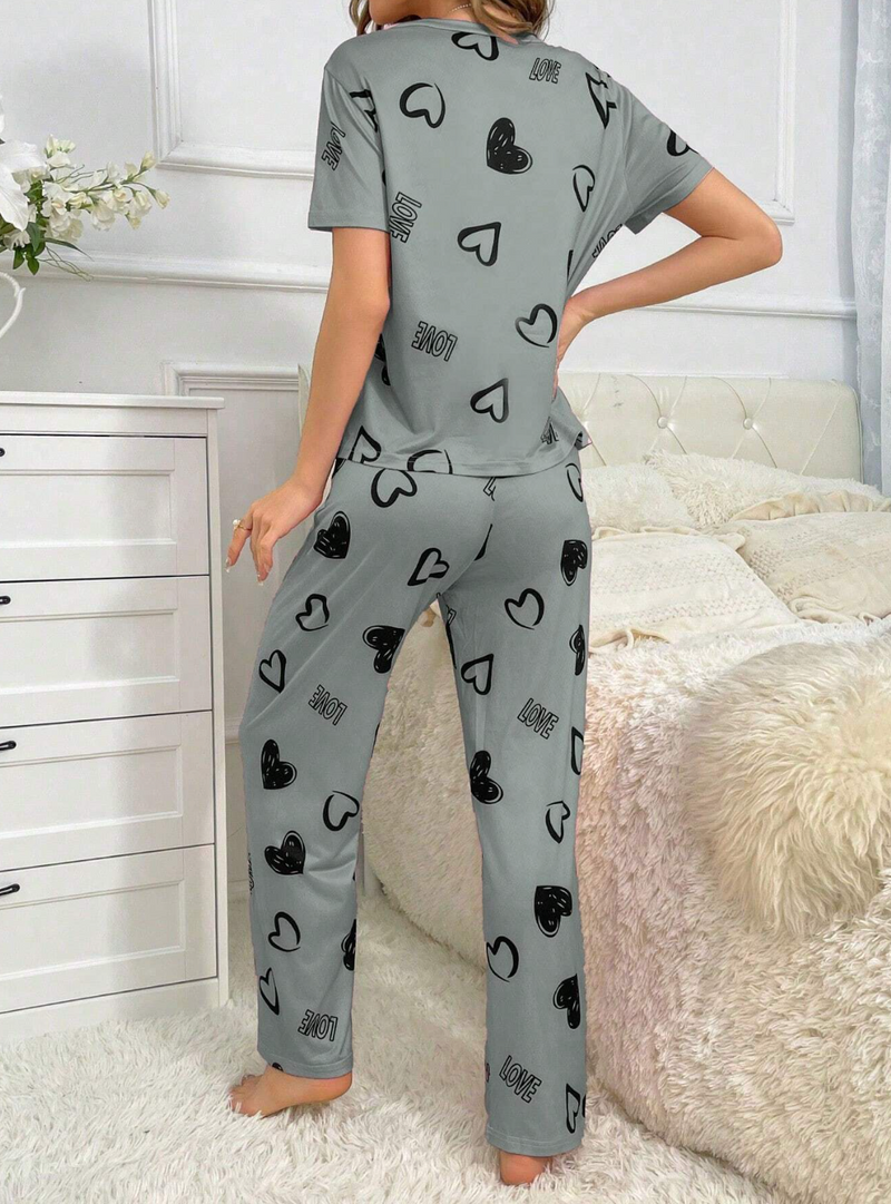 Pijama com calça estampado