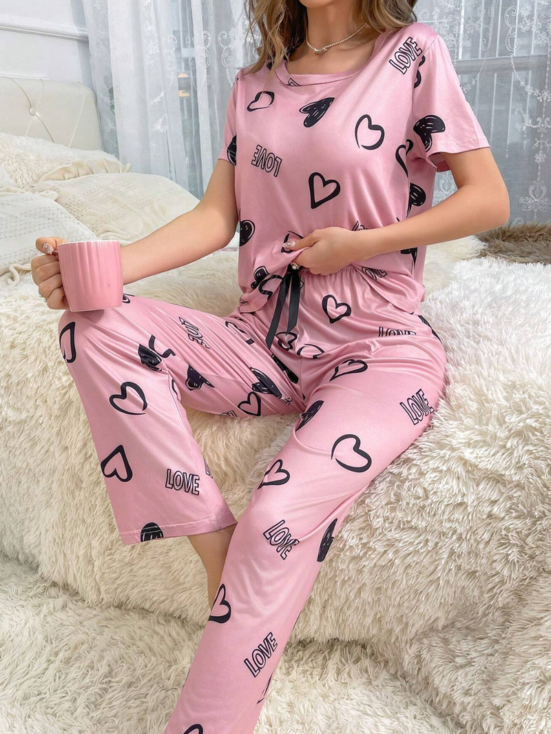 Pijama com calça estampado