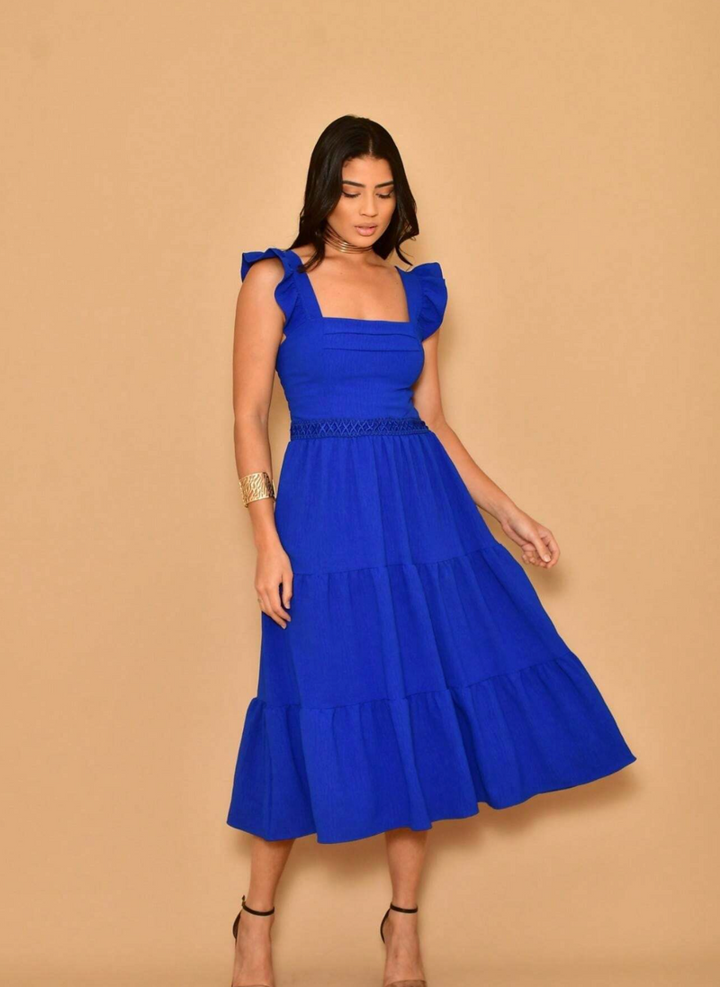 Vestido midi luxo